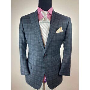 Ermenegildo Zegna Gray Plaid Blazer